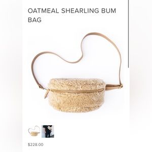 OATMEAL SHEARLING BUM BAG